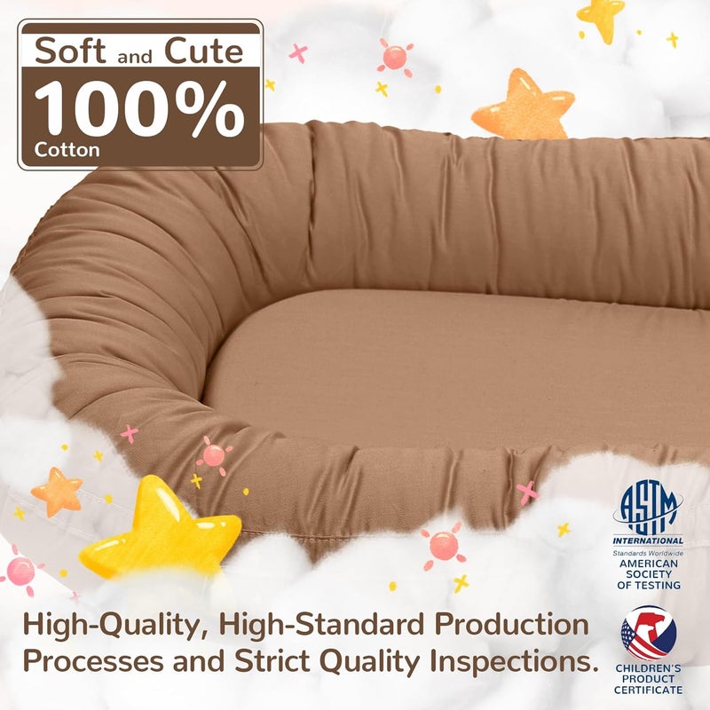 EAQ Baby Lounger, Infant Lounger for Newborn,Portable Baby Nest Cover Breathable & Soft, Newborn Essentials - Image 3